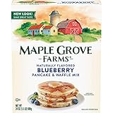 Maple Grove Farms Pancake & Waffle Mix, Blueberry, 24 Ounce