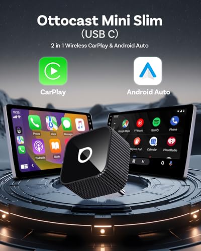 Image of OTTOCAST Mini Cube 3.0 USB C Wireless CarPlay & Android Auto Adapter 2026- Plug & Play, Fast Auto-Reconnect (Black)