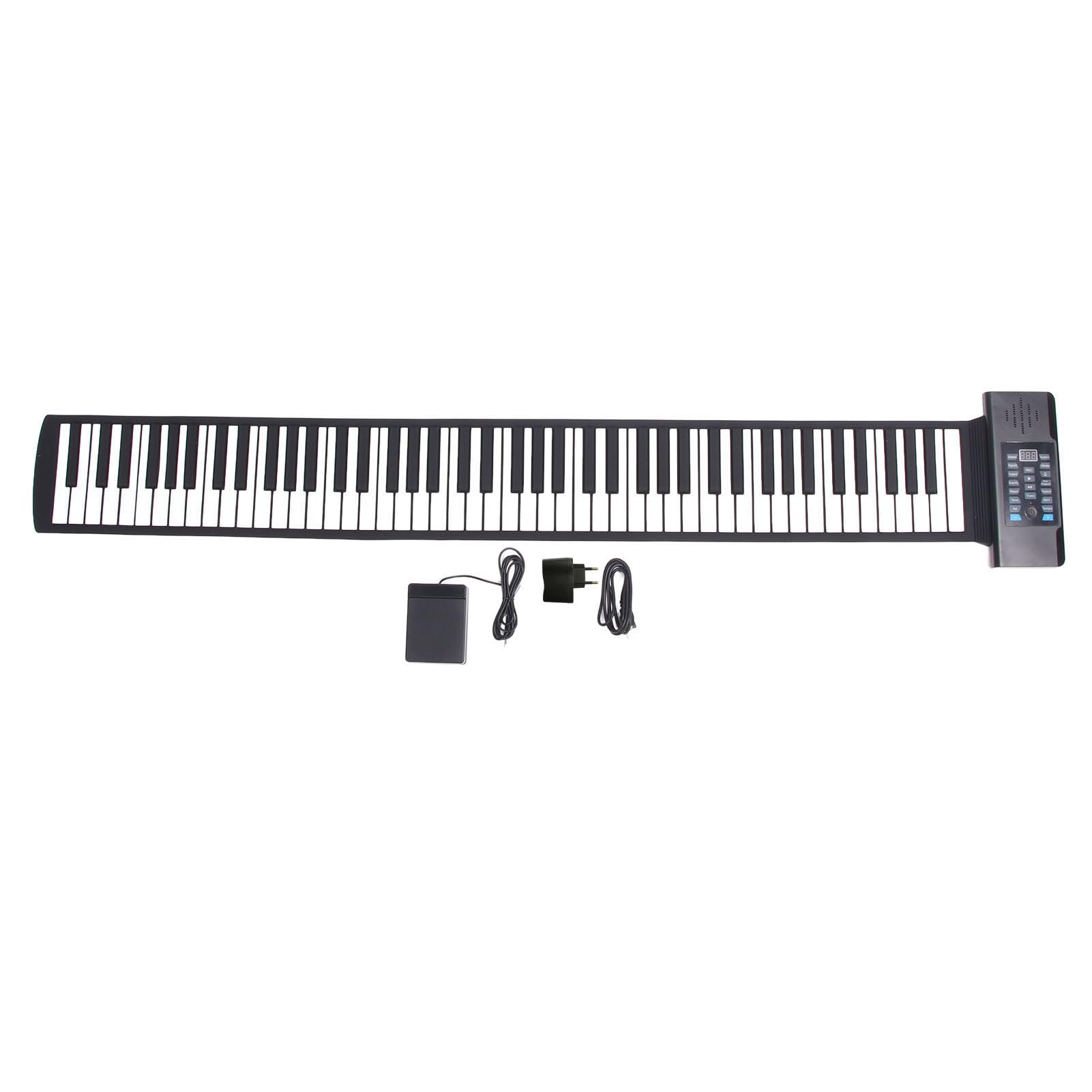 88 Klawiszy Roll Up Piano Ręcznie Zwijana Elastyczna Klawiatura Pianina Elastyczna Elektroniczna Klawiatura Muzyczna Piano 100-240 V (wtyczka UE)