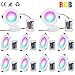 Produktbild LED Einbaustrahler 10W RGB Dimmbar LED Einbauleuchten 230V Deckenspots Ultra flach Farbwechsel Deckenleuchte 16 Farben Rund Panel Lampe mit Fernbedienung für Flur, Wohnzimmer, Schlafzimmer (10 Stück)