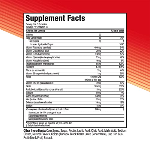 Hydroxycut Caffeine-Free Gummy For Women & Men | 15 Essential Vitamins & Minerals | Metabolism | 90 Count (Pack Of 2) #TOP3