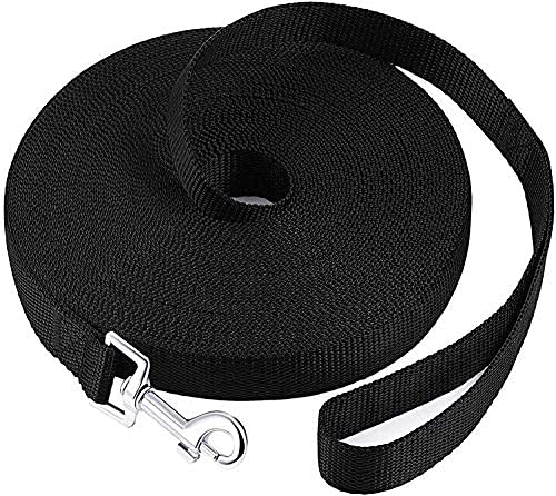 PSK PET MART Dog Training Lead Long Rope Cotton Nylon Webbing Recall Obedience Line Leash for Pet 3m/10ft, (Blue) (10.Feet, Black) (B09FQ66JV1) Amazon Price History, Amazon Price Tracker