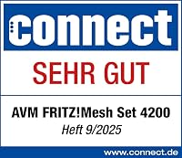 Fritz!Mesh Set 4200 2er-Set (2X Fritz!Repeater, ideal für Internetrouter oder Glasfasermodem (ONT), WLAN-Abdeckung für 3-5 Räume, Triband Wi-Fi 6 mit bis zu 4.200 MBit/s, deutschsprachige Version) – Ansicht 9