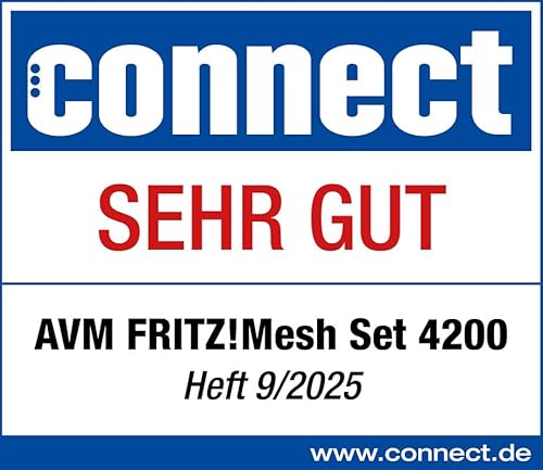 Fritz!Mesh Set 4200 3 set (3 X Fritz!Ripetitore, ideale per router Internet o modem in fibra ottica (ONT), copertura Wi-Fi per 5-7 stanze, Triband Wi-Fi 6 fino a 4.200 Mbit/s, versione tedesca) - Powerline - Immagine 8