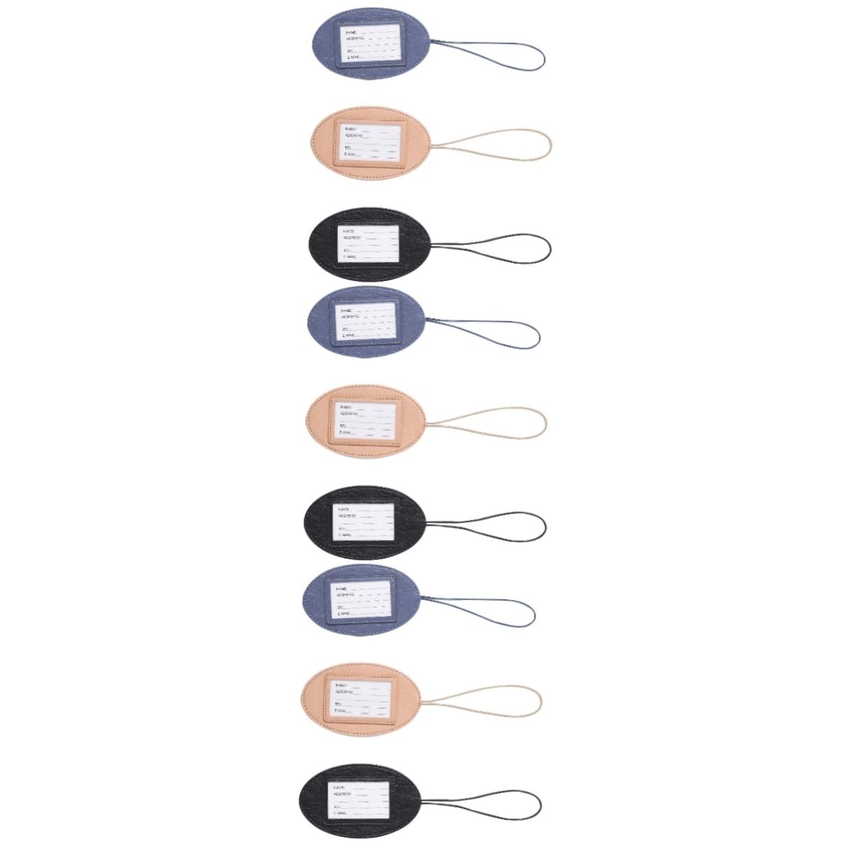 Healeved 3 Set Etichetta Bagaglio in Pelle Etichetta Di Identificazione Del Bagaglio Etichetta Della Carta D'imbarco Etichette Etichetta Bagaglio Portatile Pelle Sintetica 3 Pezzi*3
