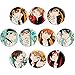 Produktbild AMA-StarUK36 Anime Haikyuu!! Abzeichen Brosche Set Hinata Shoyo Kageyama Tobio Cartoon Niedlichen Charakter Weißblech Abzeichen Button Sammler Brosche Neuheit Tasche Kleidung Zubehör(10pcs-1)
