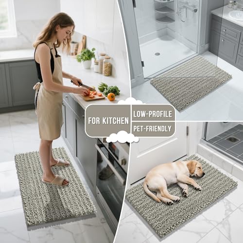 image for Yimobra Long Bathroom Rugs Non Slip Washable 44x24 Inch - Ultra Soft A