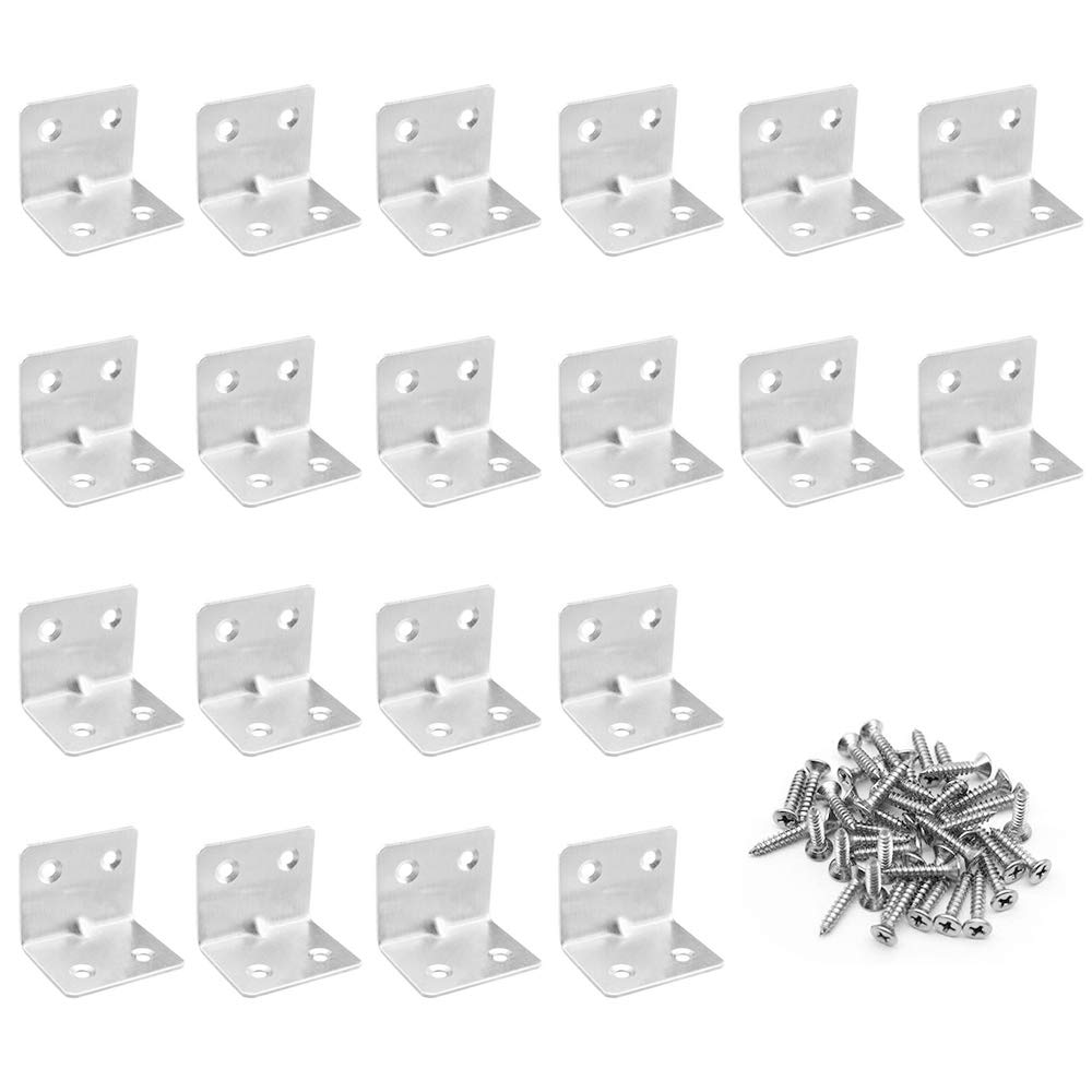 Buy JUNH 20 Pieces Heavy Duty Corner Brackets 90Degree Right Angle