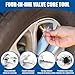 HAOIOKSC 30Pcs Tire Valve Stem Tools, with 3Pcs Tire Valve Stem Removal Tool & 27 Zn Alloy Cores, Multifunction 4in1 Dual Single Head Valve Core Remover Installer Adapters