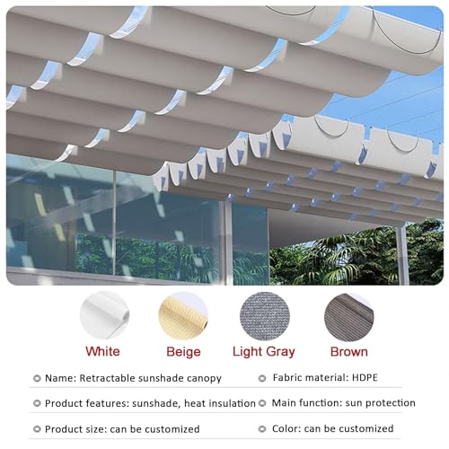 Auvent rétractable anti-UV 95% bâche de rechange de jardin Sun e SA