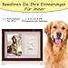 PewinGo Gedenkrahmen Hund und Katze, Pfotenabdruck Set Hund Katze Fotorahmen mit Ton Impressum Kit und Foto-Display für 6 x 4“ Foto, Perfekte Andenken Geschenk für Tierbesitzer
