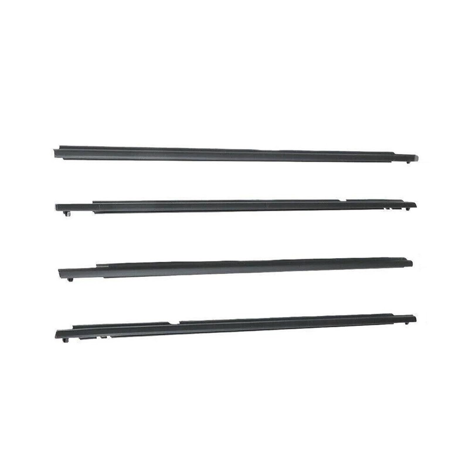 Zapora Black 4Pcs Car Window Glass Seals Outer Sealed Rubber Strips For Toyota For Corolla 2009 2010 2011 2012