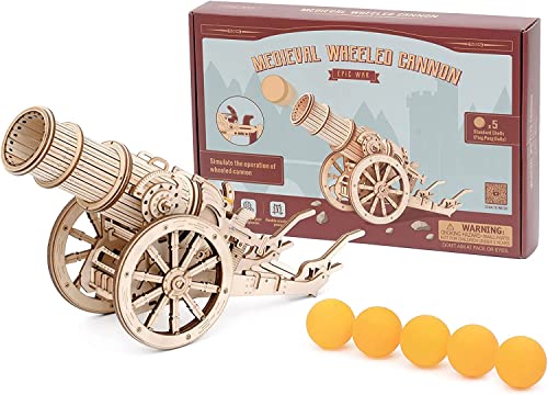 RoWood Puzzle 3D Modello di Cannone in Legno