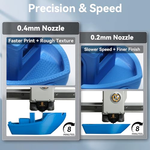 Upgrade A1/A1 Mini Quick-Swap Hotend 0.4mm Gehärteter Stahl Düse Fast Speed&High Temp Integrierte Struktur mit Silikonabdeckung Compatible with Bambu Lab A1/A1 Mini 3D Drucker