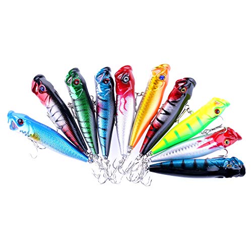 Iscas Artificiais Popper Superfície 9cm 12g com 5un