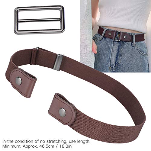 3 Set Elastic Belt, 70cm Stretch Waistband Adjustable Belt with Metal Buckle for Men Women Pregnant Elderly Special Needs (Brown)3