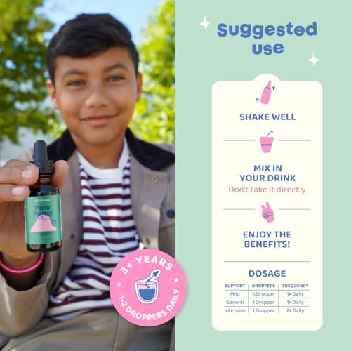 Image of JoySpring ParaPatrol Kids' Herbal Blend - Alcohol-Free Liquid Supplement with Black Walnut and Wormwood Extract | Supports Digestive Health | Natural Raspberry Flavor - 30 Servings (Pack of 3)