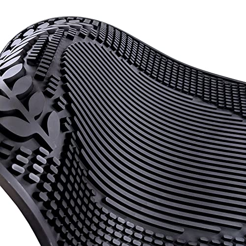 Multi-Functional Bar Mat For Cocktails, Heat/Water Resistant Dish Drying Mat, Pvc Hot Pad For Kitchen Counter, Coffee Mat - 20.5" X 13.5" Xl- Insulated Mat Kitchen Accessory - Black #TOP2