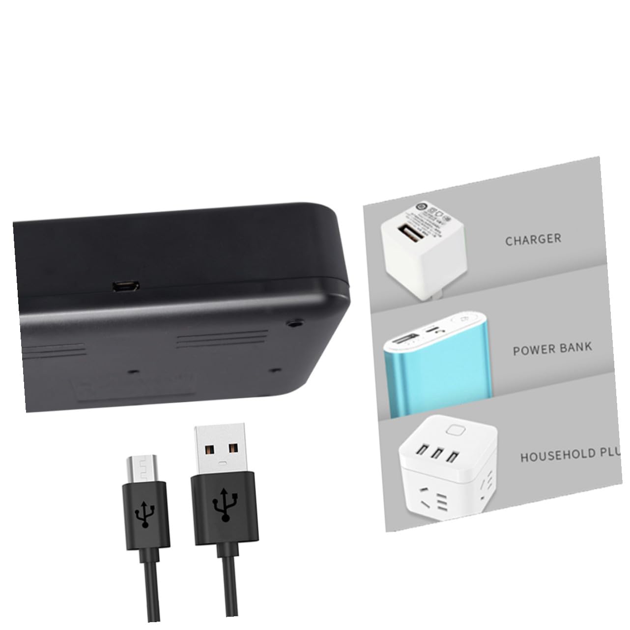 Chargeur de Batterie Intelligent à 8 Emplacements pour Piles AA AAA