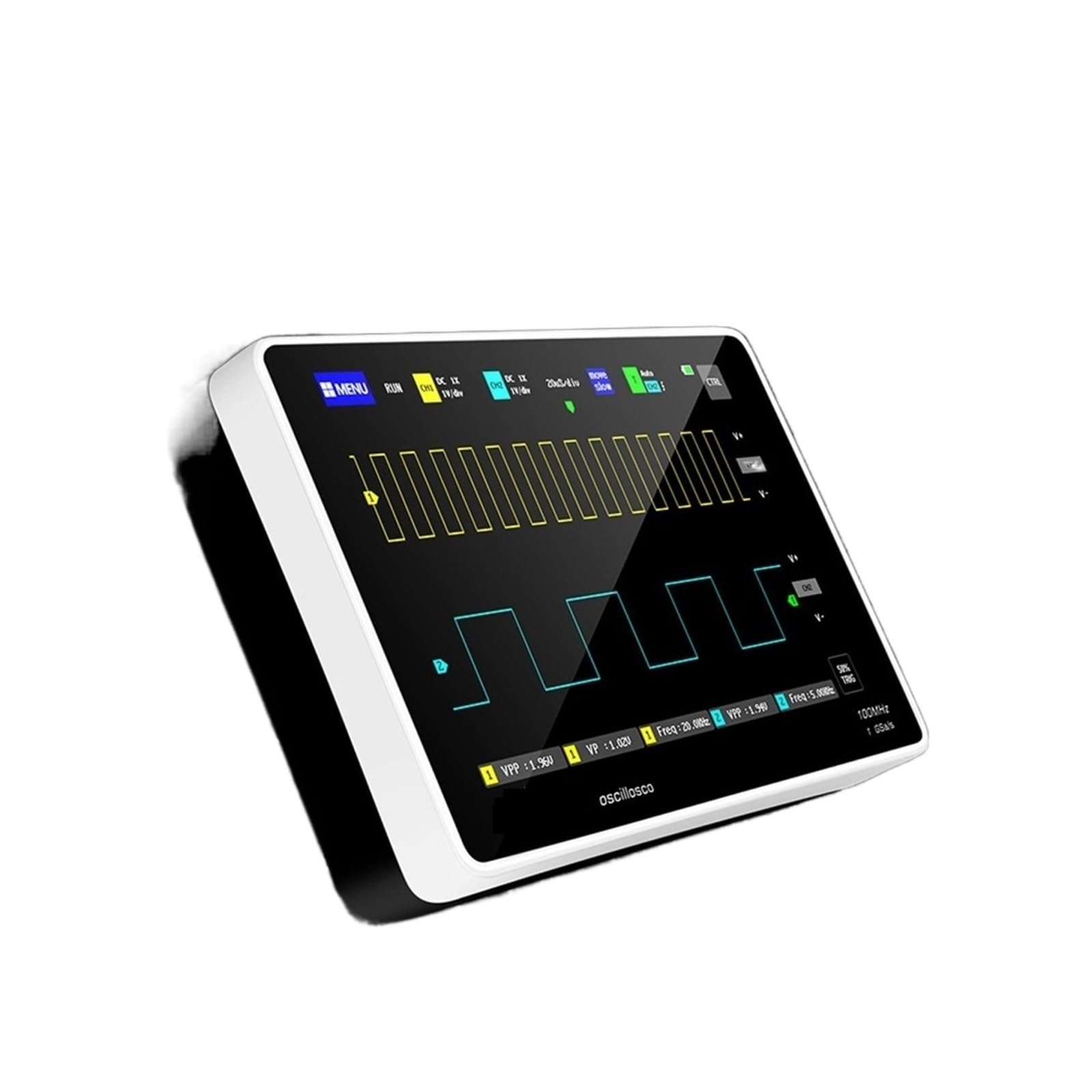 Oscilloscopio digitale 1013D Digital Tablet Oscilloscopio Dual Channel 100M Larghezza di banda 1GS Frequenza di campionamento Capacitivo Touch Screen + Gesti(1013D)