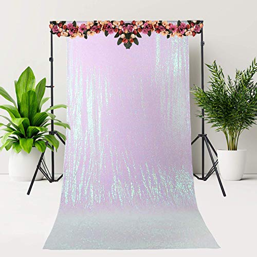 Telón de fondo de lentejuelas brillantes, fondo brillante de 4 x 7 pies para decoración de bodas, fiestas y eventos, cortina de tela con purpurina para fotografía, cumpleaños y celebraciones de