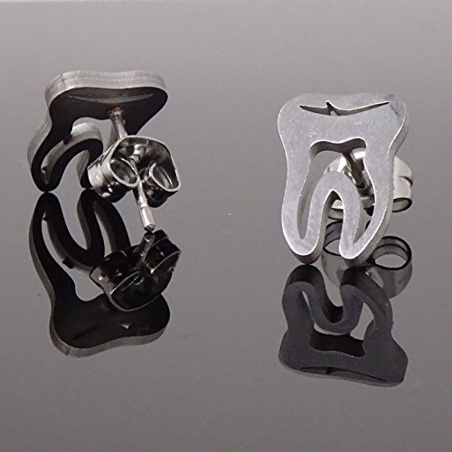 humpie Dumpie U.S.A. Inc. 2 x pendientes pendiente botón Diente desbastar acodado para dentistas odontoiatra Metal