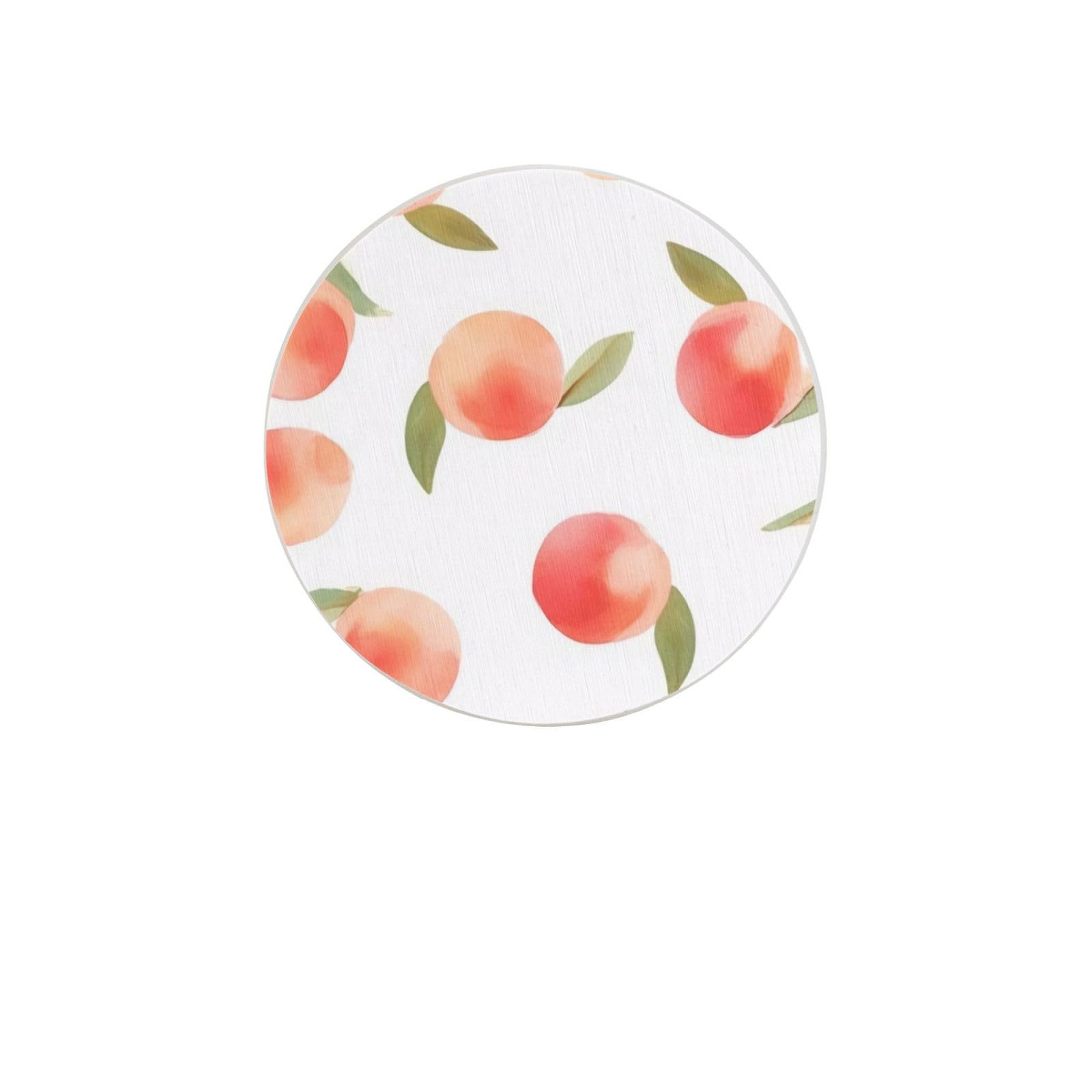Peach Absorbent Drink Coasters Diatomaceous Round Coaster 4 Inch Reusable Cup Coasters Set 4pc