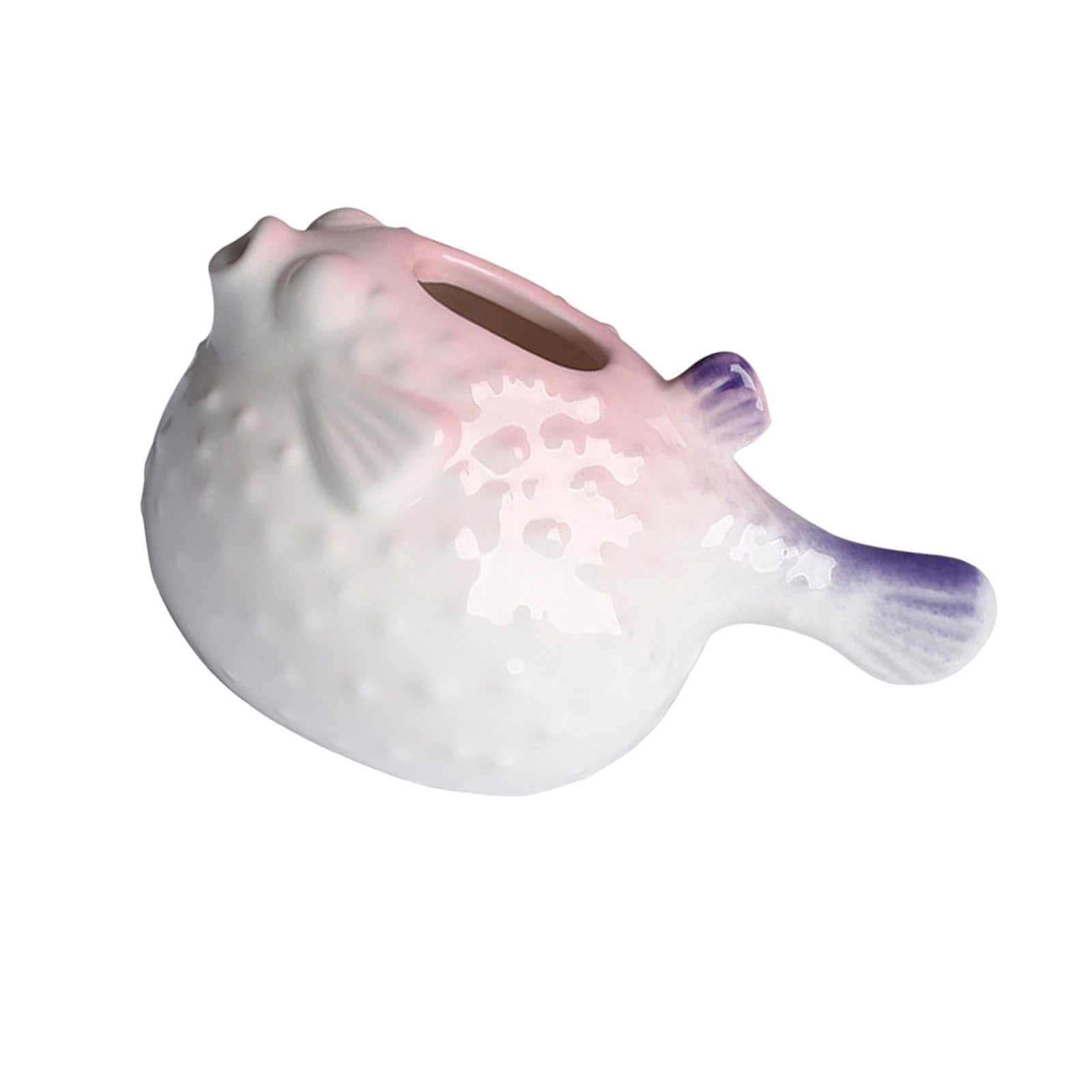APGLSXY Pufferfish Shape Ceramic Planter Vase Small Succulents Pots for Desk Shelf Windowsill and Tabletop Home Decors Small Planter