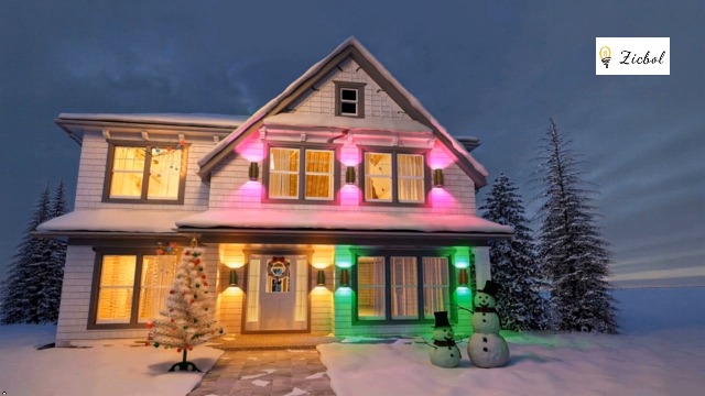 Image of RGB Outdoor Wall Light LED Exterior Lighting Fixtures with Remote Control or App Control, 7 inch Handmade Gold Outdoor Sconce Lights for House Front Door Garage Patio Porch