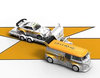 Amazon | 1/64 Aurora Model set A vw バス T1 VAN +トレーラー