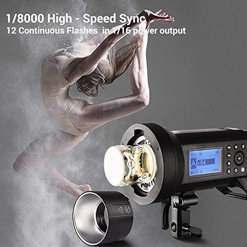 Godox Ad400 Pro Ad400Pro 400Ws Gn72 Ttl Battery-Powered Monolight, 1/8000 Hss Outdoor Flash Strobe Light, Built-In Godox 2.4G System, 390 Full Power Pops, 0.01-1S Recycle Time, 30W Led Modeling Lamp #TOP3