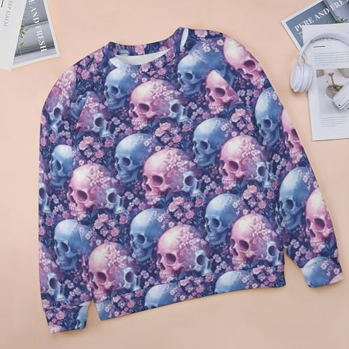 Sweat-shirt graphique col rond pour éviter le froid avec style
