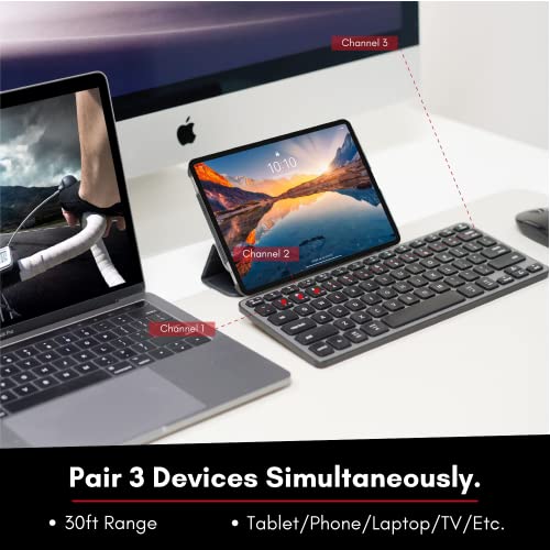 Macally Multi Device Backlit Mac Bluetooth Keyboard - Great For Saving Space - Rechargeable Small Wireless Keyboard For Macbook Pro/Air, Imac, Mac Pro/Mini - 78 Key Compact Keyboard (White Leds) #TOP4