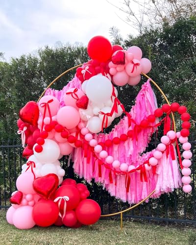 Image of Pink Link Balloons,60Pcs 6Inch Baby Pink Latex Linking Balloons for Birthday Valentine's Day Baby Shower Wedding Anniversary Party Decorations