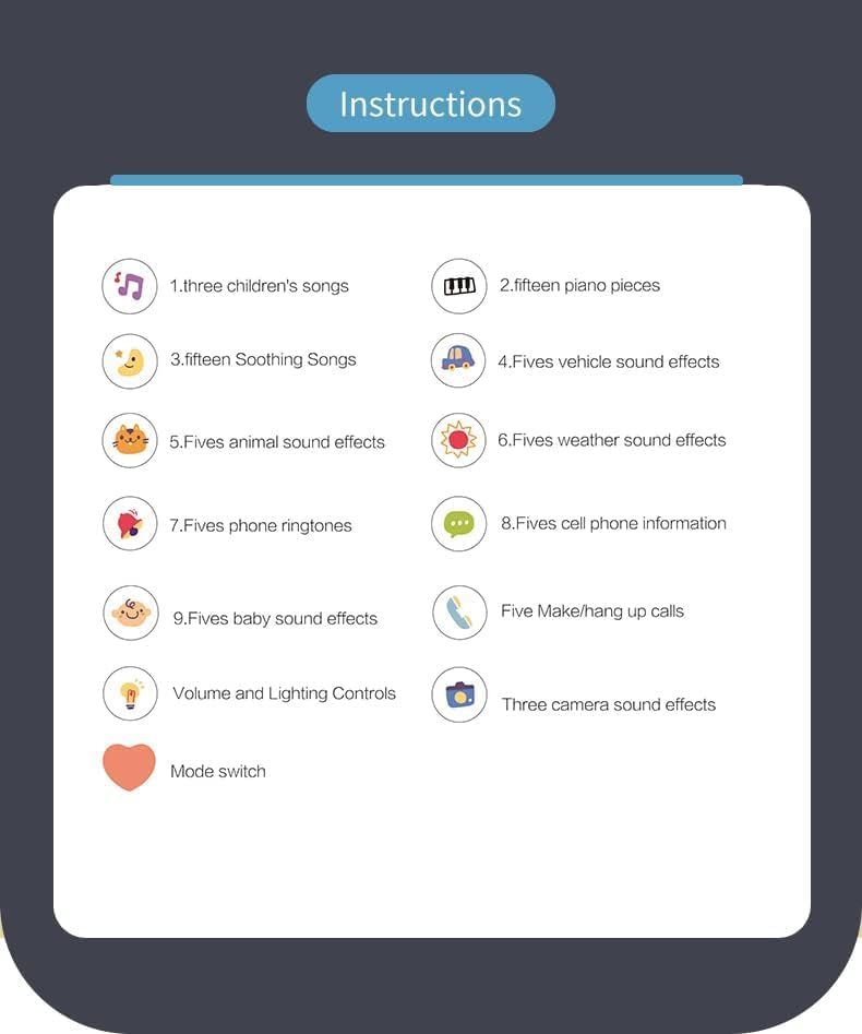 Miniatura 4 de Unicorn First Learning - Teléfono de juguete para bebés y niñas, sonidos, música, cesta de Pascua, juguetes con música, juguetes para bebés de 6 a