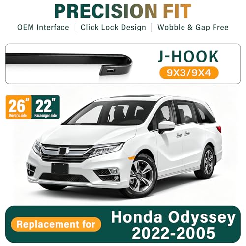 Image of Windshield Wiper Blades Replacement for Honda Odyssey 2005-2020 2021 2022