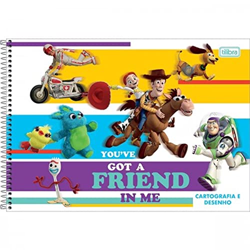 Caderno Cartografia C/D 80 Folhas Toy Story Tilibra