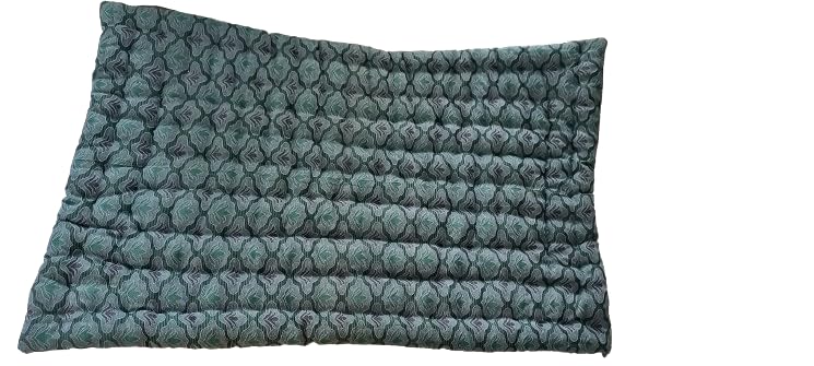 Adim's Cotton Filled Quilt | Soft & Reversible, Foldable, Lightweight Firm Bed | Tufted Soft Rui Gadda for Bedroom, Living Room (6x6 ft, Green Embroidery, Normal)