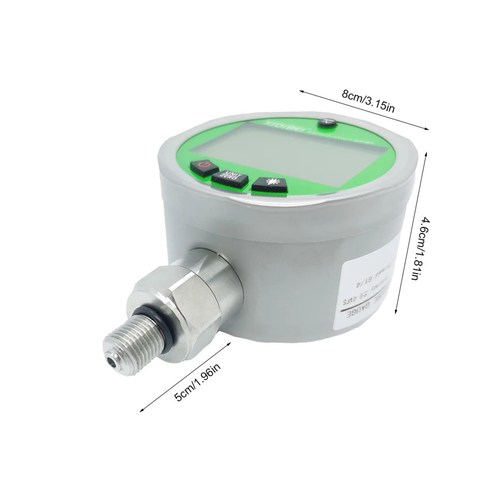 Druckregler, Digitales hydraulisches Manometer, Difs-Siliziumkern-Testmessrät 0–250 bar, 600 bar, 1000 bar, NPT1/4 G1/4, for Gas, Wasser, Öl, langlebig(M20-1.5,0-700bar)