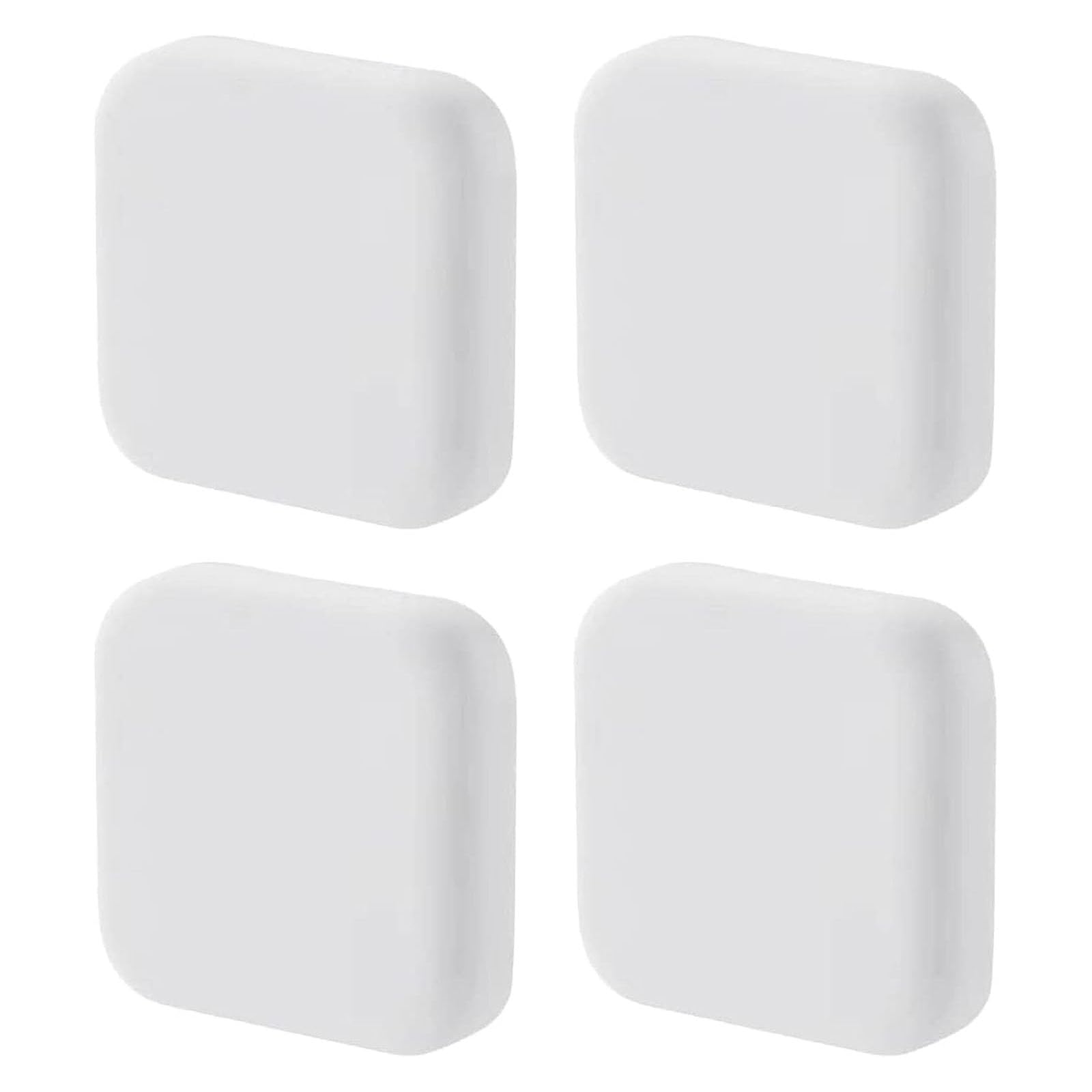 Fworuais White Door Stopper, 4 Pcs Silicone Door Stopper, Silicone Self Adhesive Door Knob, Wall Door Handle Stopper, Door Handle Bumper, Wall Protector