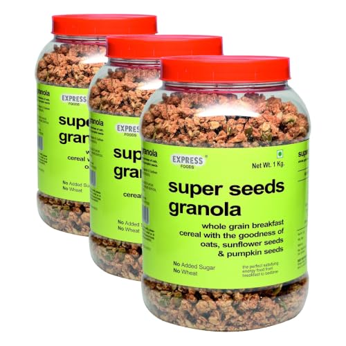 Image of Express Foods Super Seeds Granola, 1kg (Pack of 3)