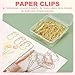 PATIKIL 50 Pcs Cat Shape Paper Clip, Metal Cute Small Paper Clamp Clips for Office Supplies Craft Scrapbook Document Note Sorting, Electroplating, Gold