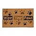 J & M Home Fashions Paw Prints Vinyl Back Coco Doormat, 18" x 30"