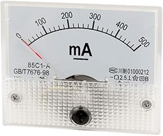 New Lon0167 85C1-A DC 0-500mA Analog Panel Meter Amperemeter w Installing Parts(85C1-A DC 0-500mA Analoger ZÃ¤hler-Amperemeter w Einbauen Vo_n Teilen