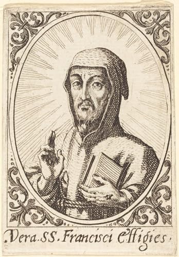 Impresión de lienzo artística de San Francesco por Jacques Callot, cuadro decorativo de 60x90cm