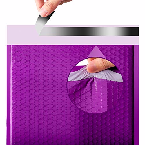 Metronic Bubble Mailers 10.5X16" 25 Pack, Violet Large Padded Envelopes,Waterproof,Cushioning Self Seal Adhesive Padded Mailers For Shipping Clothing,Photos, Magazine, Books,Documents Bulk #5 #TOP3
