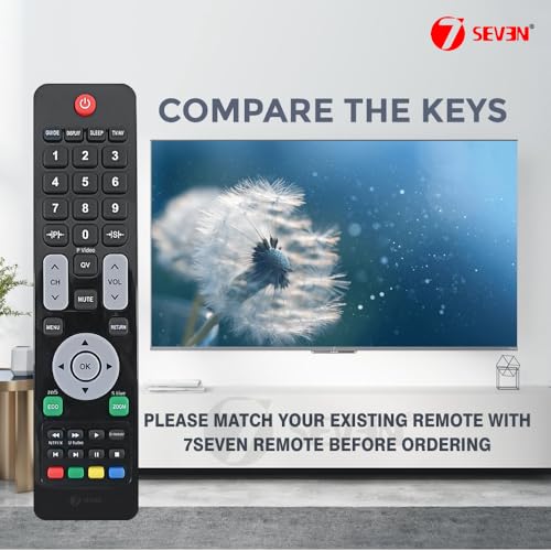 Image of 7SEVEN Compatible with Videocon Tv Remote Original Suitable for Any LCD LED Smart Android 4K Videocon Television Remote Control - Universal Remote for Videocon tv