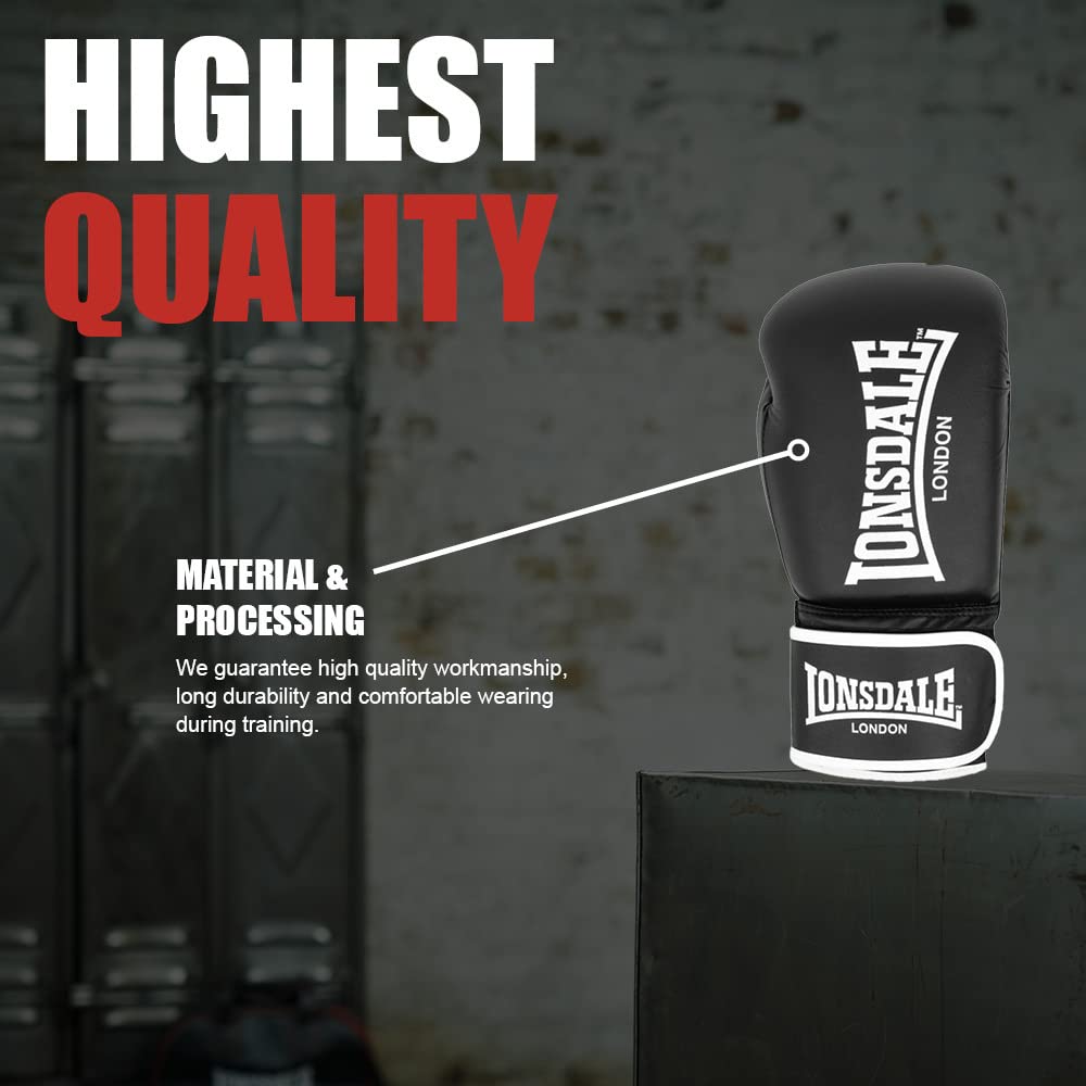 Lonsdale Guanti da boxe in ecopelle ASHDON