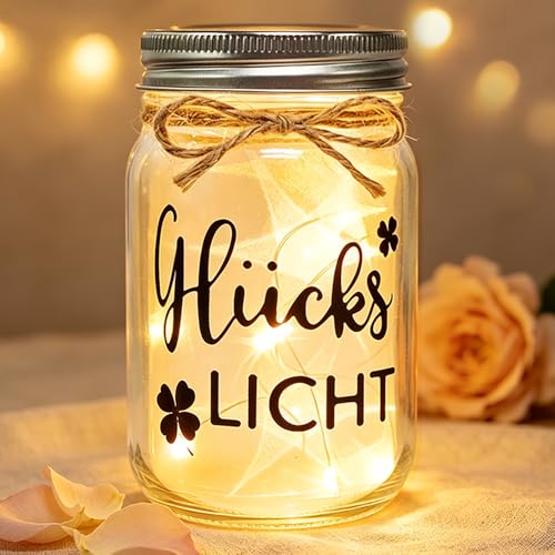HuaMuDM LED Flaschenlicht Glückslicht Glückslicht LED Flaschenlicht Geldgeschenke Geburtstag Beleuchtete Dekoflasche mit Korken Leuchtflasche Coole Geschenkideen Karneval Party Weihnachten
