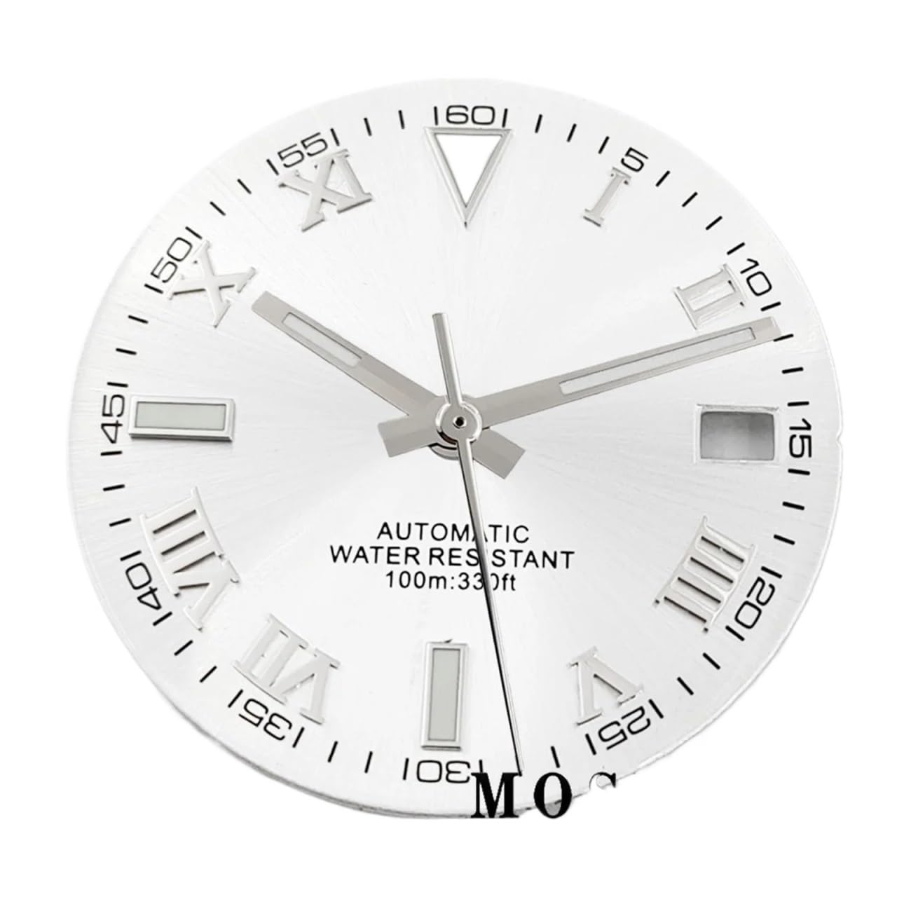 1pc 29mm tarcza zegarka z rękami sterylna zielona świecąca z okienkiem daty dla NH35 NH36 Fit godzina 3.0.8 mechanizm automatyczny(Dial with hands 6)